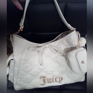 Betsey Johnson Cream Tote Bag With Bow